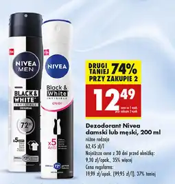 Biedronka Antyperspirant clear Nivea Invisible Black & White oferta
