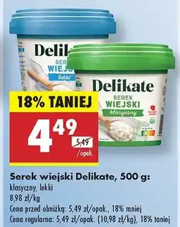 Biedronka Serek wiejski naturalny Delikate oferta