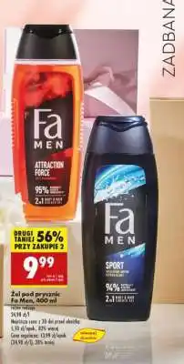 Biedronka Żel pod prysznic Fa Men, 400 ml oferta