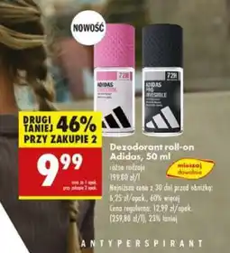 Biedronka Dezodorant roll-on Adidas, 50 ml oferta