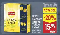 ALDI LIPTON Herbata czarna Yellow Label oferta