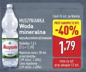 ALDI MUSZYNIANKA Woda mineralna oferta