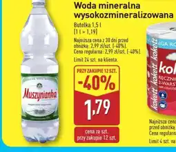 ALDI Woda mineralna wysokozmineralizowana oferta