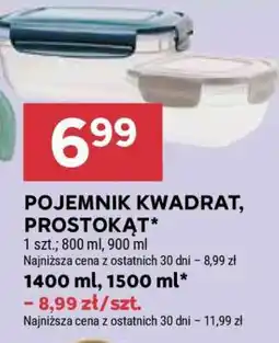 Pojemnik kwadrat, prostokąt