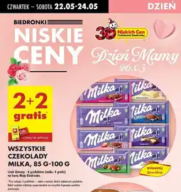 Biedronka Czekolada truskawkowa Milka oferta