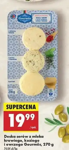 Biedronka Deska serów z mleka krowiego koziego i owczego Gourmes oferta