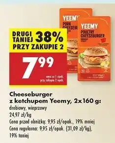 Biedronka Cheeseburger wieprzowy z ketchupem Yeemy oferta