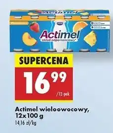 Biedronka Jogurt wieloowocowy Danone Actimel oferta