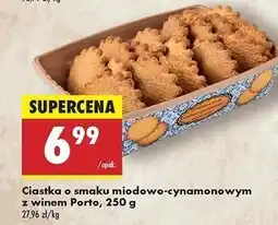 Biedronka Ciastka o smaku miodowo-cynamonowym z winem porto oferta