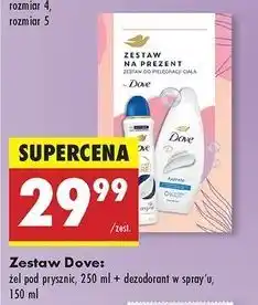Biedronka Zestaw w pudełku: żel pod prysznic hydrate 250 ml + dezodorant original 150 Dove oferta