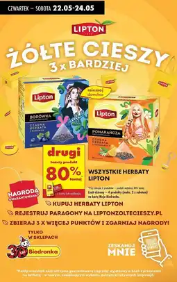 Biedronka Herbata czarna z pomarańczą Lipton oferta