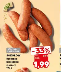Kaufland Kiełbasa biesiadna z serem Sokołów oferta