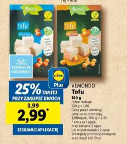 Lidl Tofu o smaku naturalnym Vemondo oferta