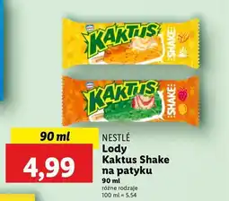 Lidl Lody shake śmietanka-mango Nestle kaktus oferta