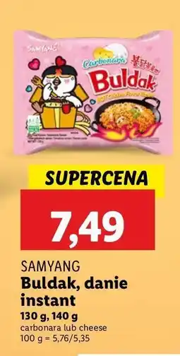 Lidl Makaron ramen carbonara SAMYANG (SPOŻYWCZE) oferta