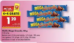 Biedronka Wafelek kakaowy w czekoladzie deserowej Grześki mega oferta