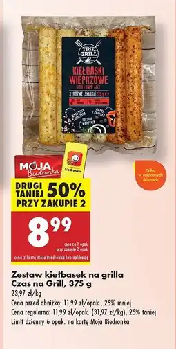 Biedronka Zestaw kiełbasek Czas na grill oferta