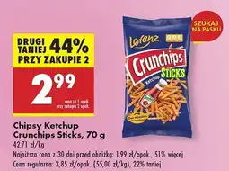 Biedronka Chipsy ketchupowe Crunchips sticks Crunchips lorenz oferta
