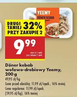 Biedronka Danie doner kebab wołowo-drobiowy Yeemy oferta