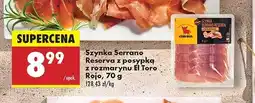 Biedronka Szynka serrano reserva z posypką z rozmarynu El toro rojo oferta