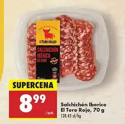 Biedronka Kiełbasa salchichon iberico El toro rojo oferta