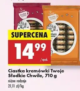 Biedronka Ciastka kremówki dekorowane śmietankowo-morelowe Twoje słodkie chwile oferta