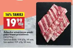 Biedronka Żeberka wieprzowe paski oferta