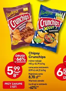 Żabka Chipsy Crunchips różne rodzaje 140g Lorenz oferta