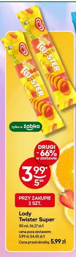 Żabka Lody Twister Super Algida oferta