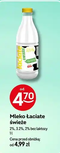 Żabka Mleko Łaciate świeże 1l oferta