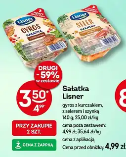 Żabka Sałatka gyros z kurczakiem Lisner 140g oferta