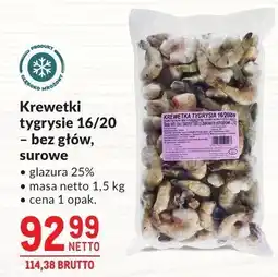 Makro Krewetki tygrysie 16/20 bez głów surowe 1.5kg Makro oferta