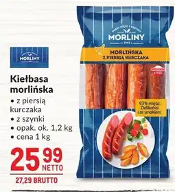 Makro Kiełbasa morlińska z piersią kurczaka Morliny oferta