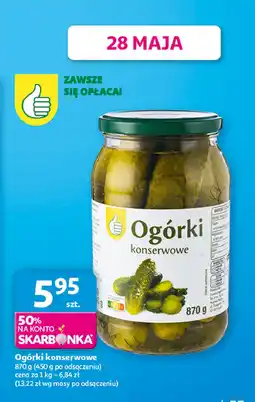 Auchan Ogórki konserwowe Podniesiony kciuk oferta