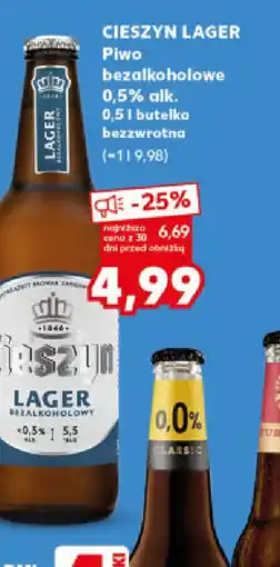 Kaufland Piwo Cieszyn Lager oferta