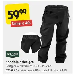 Jula Spodnie dziecięce Kayoba oferta
