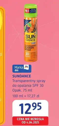 dm drogerie markt Spray do opalania Sundance oferta