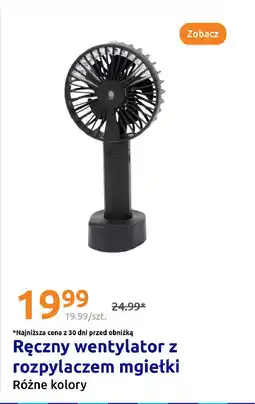 Action Ręczny wentylator z rozpylaczem mgiełki oferta