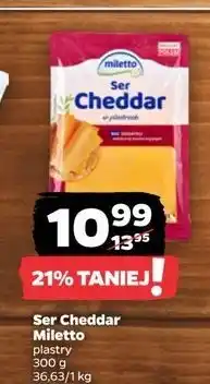 Netto Ser cheddar plastry Miletto oferta