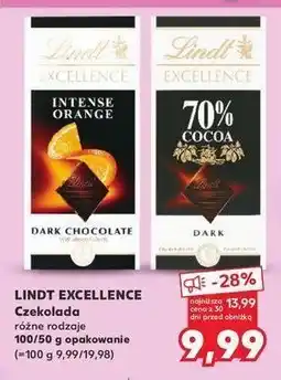 Kaufland Czekolada orange intense Lindt excellence oferta