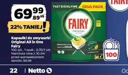 Netto Kapsułki do zmywarki Original All in One Fairy oferta