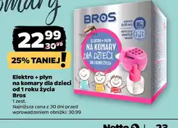 Netto Elektro + płyn na komary dla dzieci od 1 roku życia Bros oferta