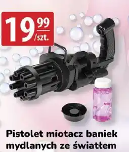 API MARKET Pistolet miotacz baniek mydlanych ze światłem oferta