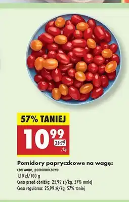 Biedronka Pomidory papryczkowe czerwone oferta