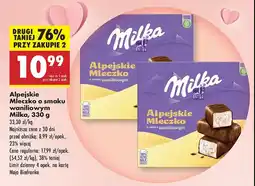 Biedronka Czekoladki waniliowe Milka alpejskie mleczko oferta