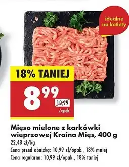 Biedronka Mięso mielone z karkówki wieprzowej Kraina mięs oferta