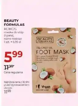Jawa Drogerie Beauty Formulas Kokos Maska do stóp oferta