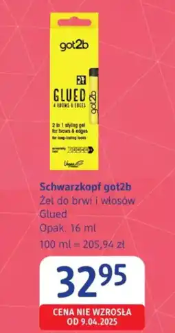 dm drogerie markt Zel do brwi i włosów Schwarzkopf got2b Glued oferta