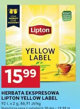 Stokrotka Optima Herbata ekspresowa Lipton Yellow Label oferta
