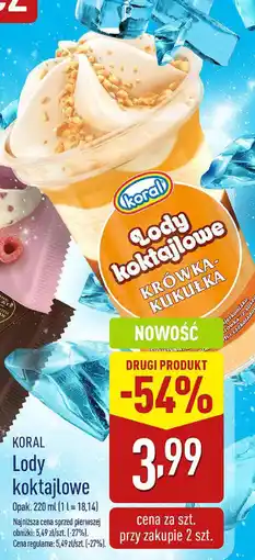 ALDI KORAL Lody koktajlowe oferta